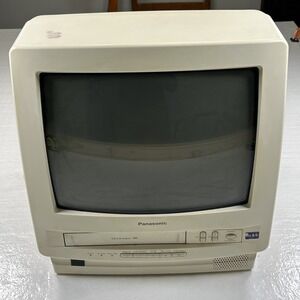 Panasonic Omnivision 13" TV Combination VCR  CRT TV PV-M1325W Y2K Girl Sticker